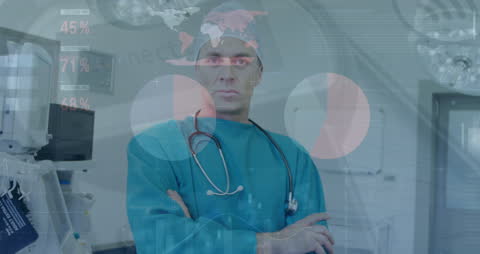 Innovative Digital Health with Doctor Analyzing Data Interfaces