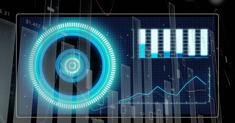 Digital Data Processing Interface with Graphs and Diagrams - Download Free Stock Images Pikwizard.com