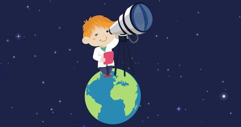 Kid Astronomer Exploring Universe from Earth