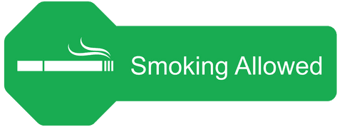 Smoking Area Sign on Transparent Background
