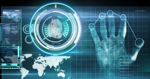 biometric technology and global security interface - Download Free Stock Images Pikwizard.com