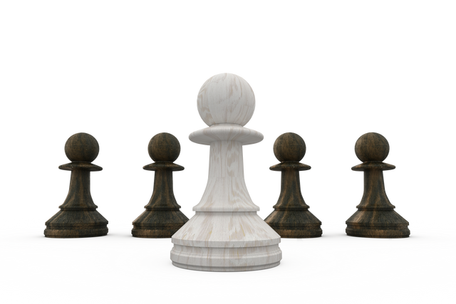 Transparent White Pawn Surrounded by Black Chess Pawns - Download Free Stock Videos Pikwizard.com