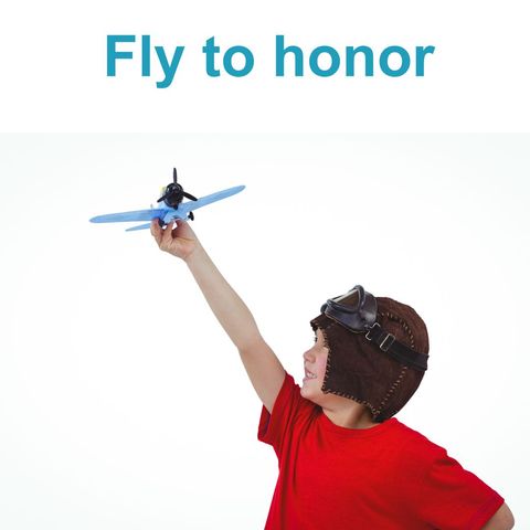 boy imagines flying vintage toy airplane wearing pilot helmet - Download Free Stock Templates Pikwizard.com
