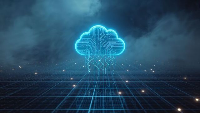 Futuristic Cloud Technology with Digital Data Network