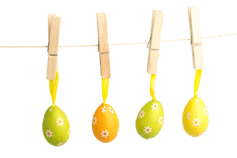 vibrant easter eggs hanging on transparent background - Download Free Stock Videos Pikwizard.com