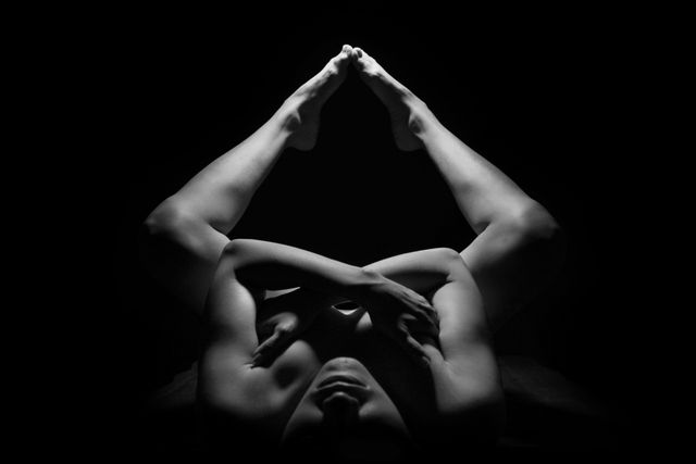 Abstract Artistic Nude Black and White Body in Silhouette - Download Free Stock Images Pikwizard.com