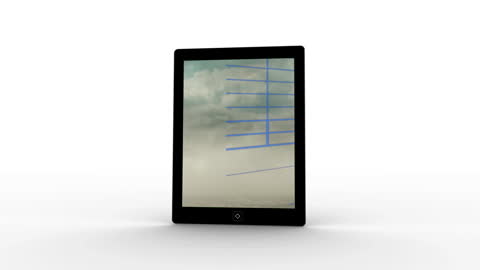 Futuristic Transport Dashboard Interface on Tablet