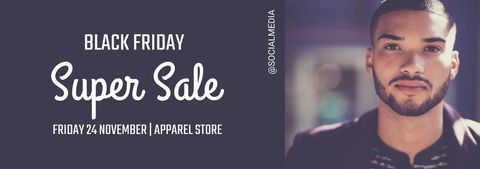 Black Friday Super Sale Event Promotional Banner - Download Free Stock Templates Pikwizard.com