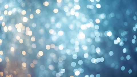 Abstract bokeh lights in warm and cool tones blurred background
