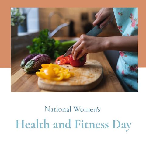 Woman Preparing Healthy Meal on National Women's Health and Fitness Day