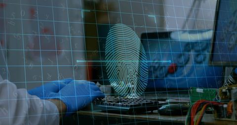 Fingerprint Analysis with Digital Security Data - Download Free Stock Images Pikwizard.com