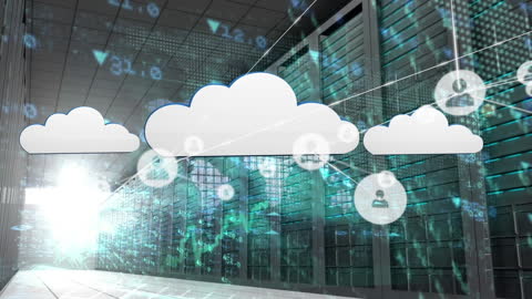 Cloud Networking and Data Connections in Server Room