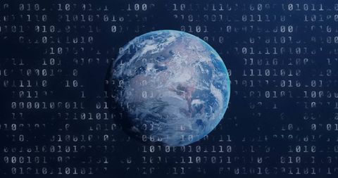 Digital Binary Globe Representing Global Technology - Download Free Stock Images Pikwizard.com