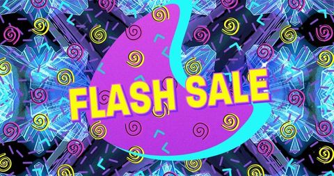 Colorful Flash Sale Abstract Design with Vibrant Patterns