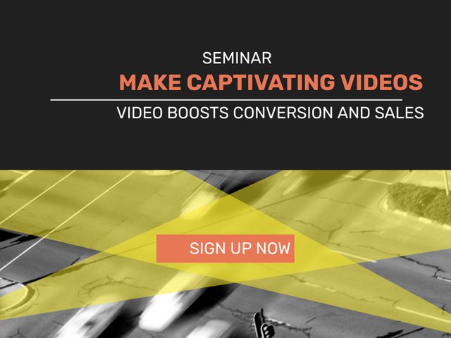 Captivating Video Marketing Seminar Promotion with Sign Up Call-to-Action - Download Free Stock Templates Pikwizard.com