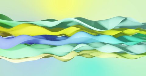 Abstract Waves of Gradient Colors and Smooth Movement