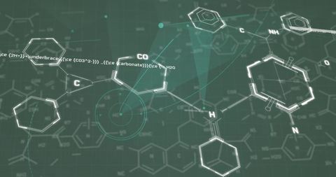 Complex Chemical Structures and Data Networks in Digital Layout - Download Free Stock Images Pikwizard.com
