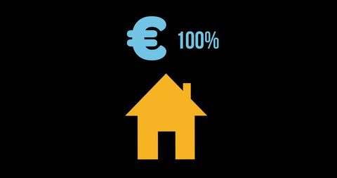 Full Home Value in Euros Symbolized by Graphic Icons