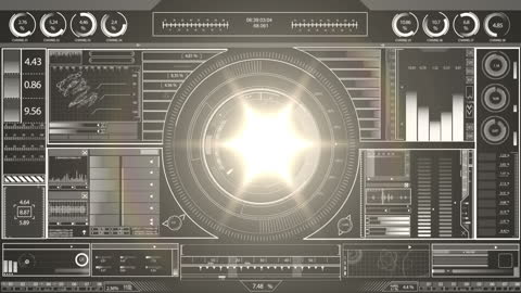 Futuristic Data Processing Interface Background Animation