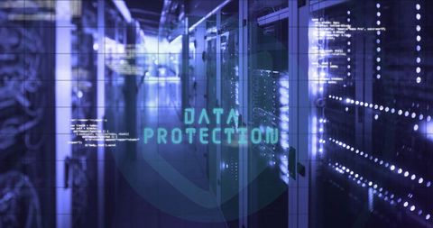 Digital Data Protection in Modern Server Room Concept - Download Free Stock Images Pikwizard.com