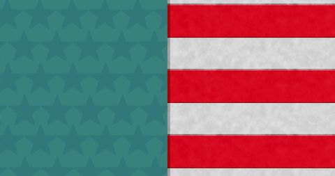 Abstract american flag composition with red stripes and blue space