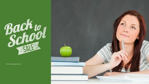 back to school sale with teen girl and educational theme - Download Free Stock Templates Pikwizard.com