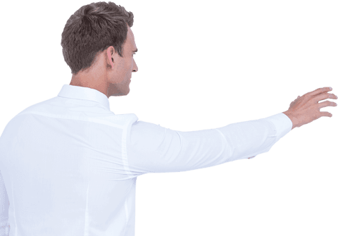 Businessman Extending Arm Forward on Transparent Background - Download Free Stock Videos Pikwizard.com
