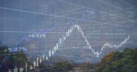 Financial Data Analysis Over City Skyline with Graphs - Download Free Stock Images Pikwizard.com