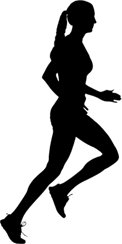Silhouette of Female Athlete Running on Transparent Background - Download Free Stock Videos Pikwizard.com