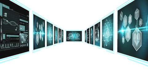 Futuristic Digital Screens with Data Processing on Transparent Background - Download Free Stock Videos Pikwizard.com