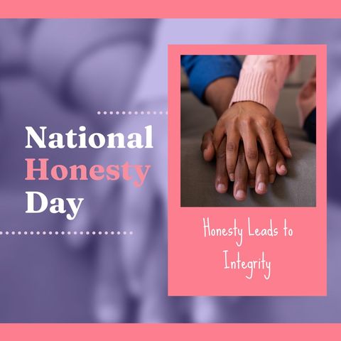 national honesty day celebration with diverse couple holding hands - Download Free Stock Templates Pikwizard.com