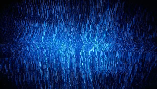 Futuristic Digital Wave with Luminous Bars