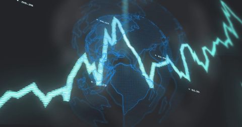 Digital Interface with Global Business Data Analytics - Download Free Stock Images Pikwizard.com