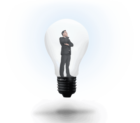transparent light bulb enclosing thoughtful businessman - Download Free Stock Videos Pikwizard.com