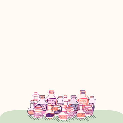 transparent containers with colorful magic potions creative illustration - Download Free Stock Videos Pikwizard.com