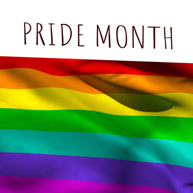 Pride Month Celebration with Rainbow Flag - Download Free Stock Templates Pikwizard.com