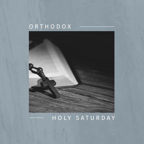 Orthodox holy saturday bible with cross