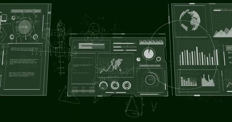 Futuristic Holographic Interface of a Digital Control Hub