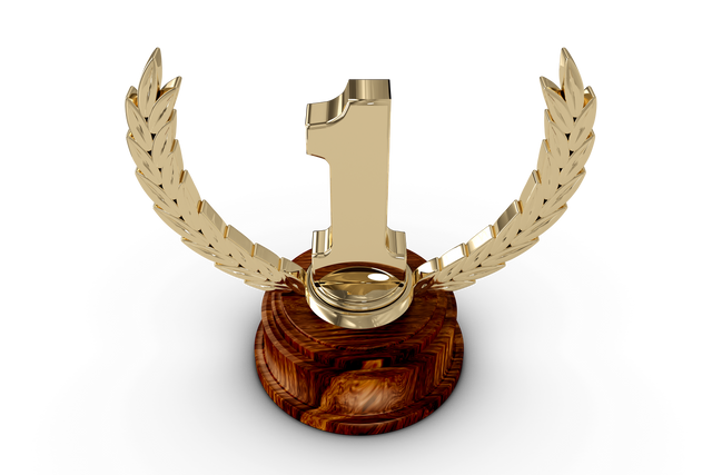 Transparent Achievement Trophy With Wreath and Number One - Download Free Stock Videos Pikwizard.com