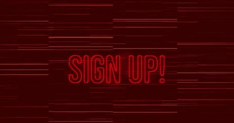 Red Neon Sign Up with Abstract Lines Background - Download Free Stock Images Pikwizard.com
