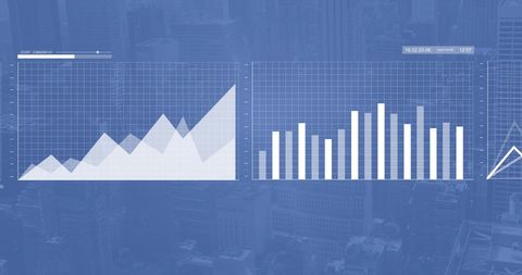 Digital Data Graphs Overlaying Urban Background - Download Free Stock Images Pikwizard.com