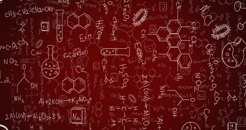 Digital Chemistry Concepts Science Background with Molecular Structures
