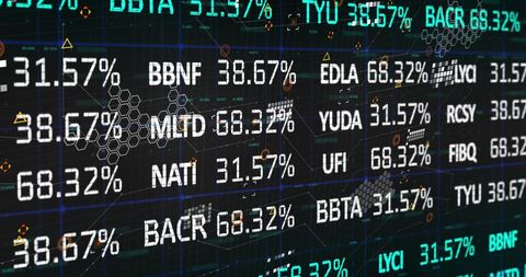 Digital Display Showing Stock Market Values and Data Analytics - Download Free Stock Images Pikwizard.com