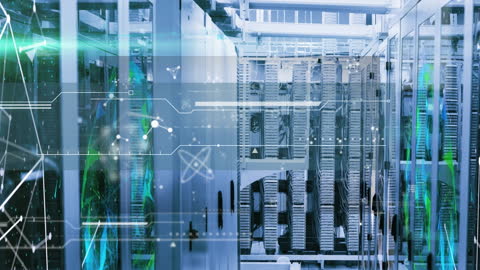 Innovative Digital Network With Modern Computer Servers