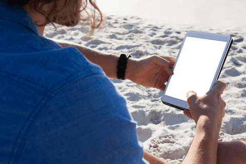 Transparent Screen Man Using Digital Tablet Outdoors - Download Free Stock Videos Pikwizard.com