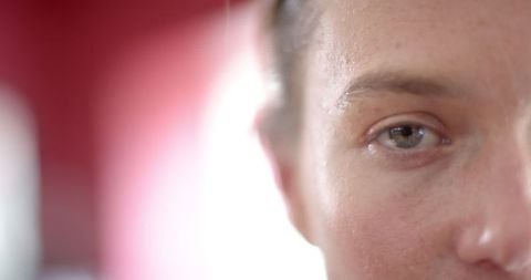 Thoughtful Woman in Soft Focus with Contemplative Gaze