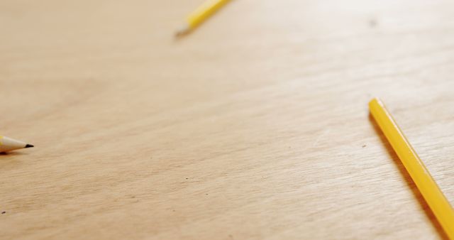 Wooden Desk with Pencils for Writing and Drawing - Download Free Stock Images Pikwizard.com