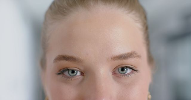 Close-Up of Woman's Eyes with Neutral Expression - Download Free Stock Images Pikwizard.com