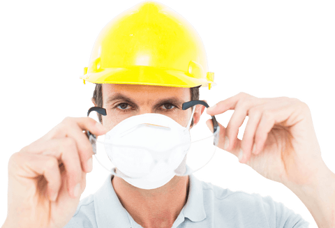 transparent close-up of worker wearing protective gear and safety glasses - Download Free Stock Videos Pikwizard.com