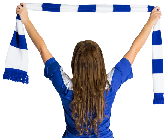 Transparent Background with Football Fan Waving Team Scarf - Download Free Stock Videos Pikwizard.com